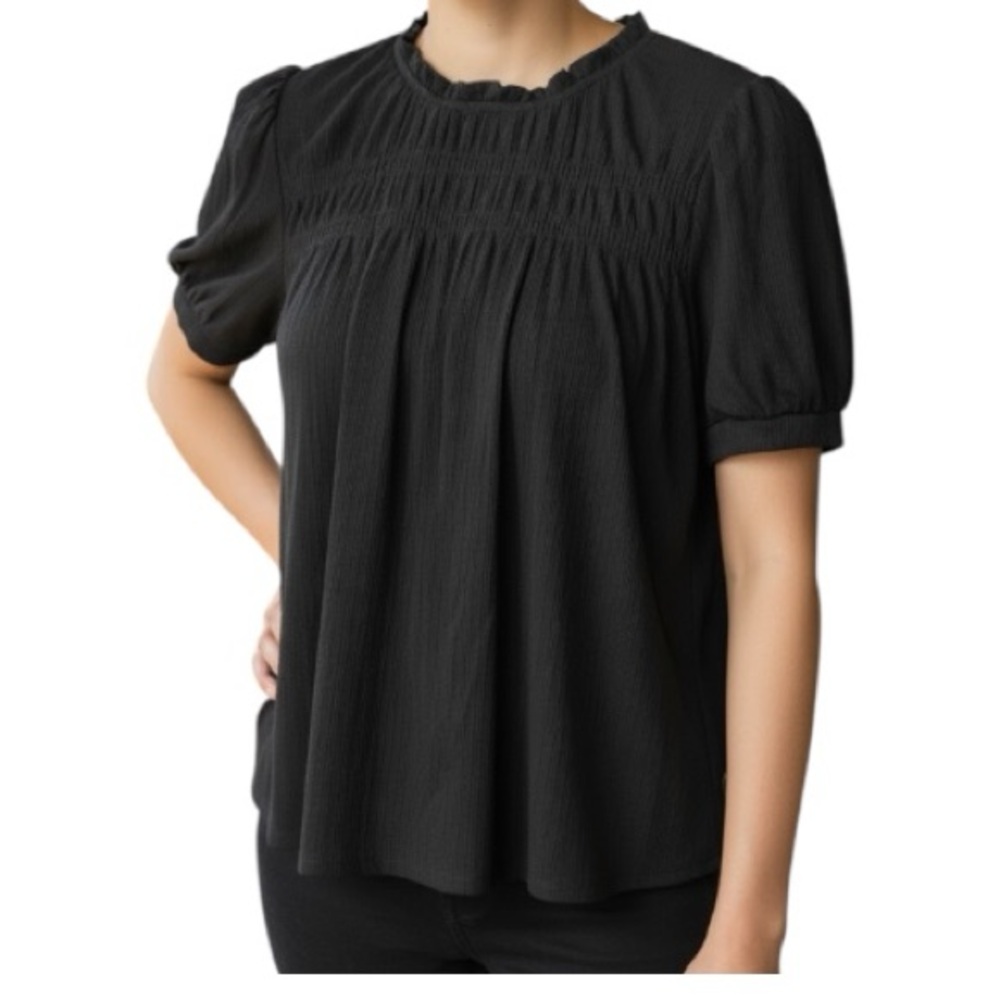 Faith and Joy Short Sleeve Black Shirt size Medium